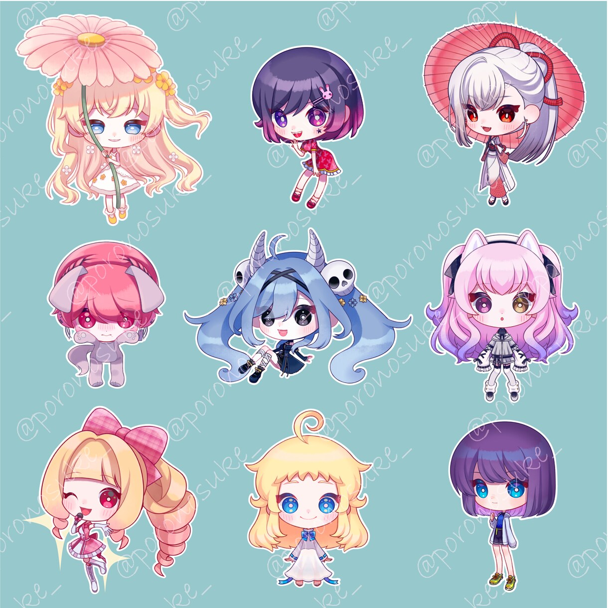 人の目を引く！カラフルポップなミニキャラ描きます アイコン、グッズ、サムネイルに最適 ！ イメージ4