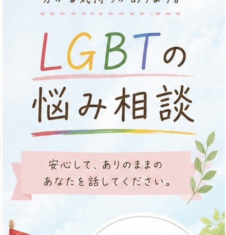 LGBT当事者だからこそ話せる悩み、お聞きします 否定や偏見なく、あなたのお話を大切にお聞きします。 イメージ1