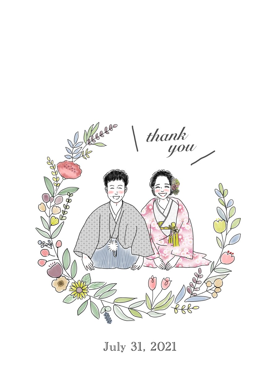一生思い出に残る結婚式のウェルカムボード描きます シンプルで温かみのあるイラストでゲストを笑顔に！ イメージ3