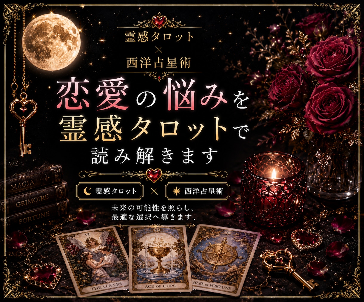 恋愛の迷いを整理しこれからの関係性を読み解きます ―相手の気持ち・二人の関係・今後の流れから、これからを鑑定― イメージ1