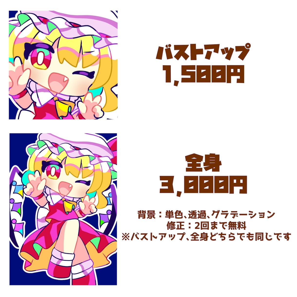 デフォルメイラスト描きます グッズ/サムネイル/アイコンなどに使えるイラスト イメージ2