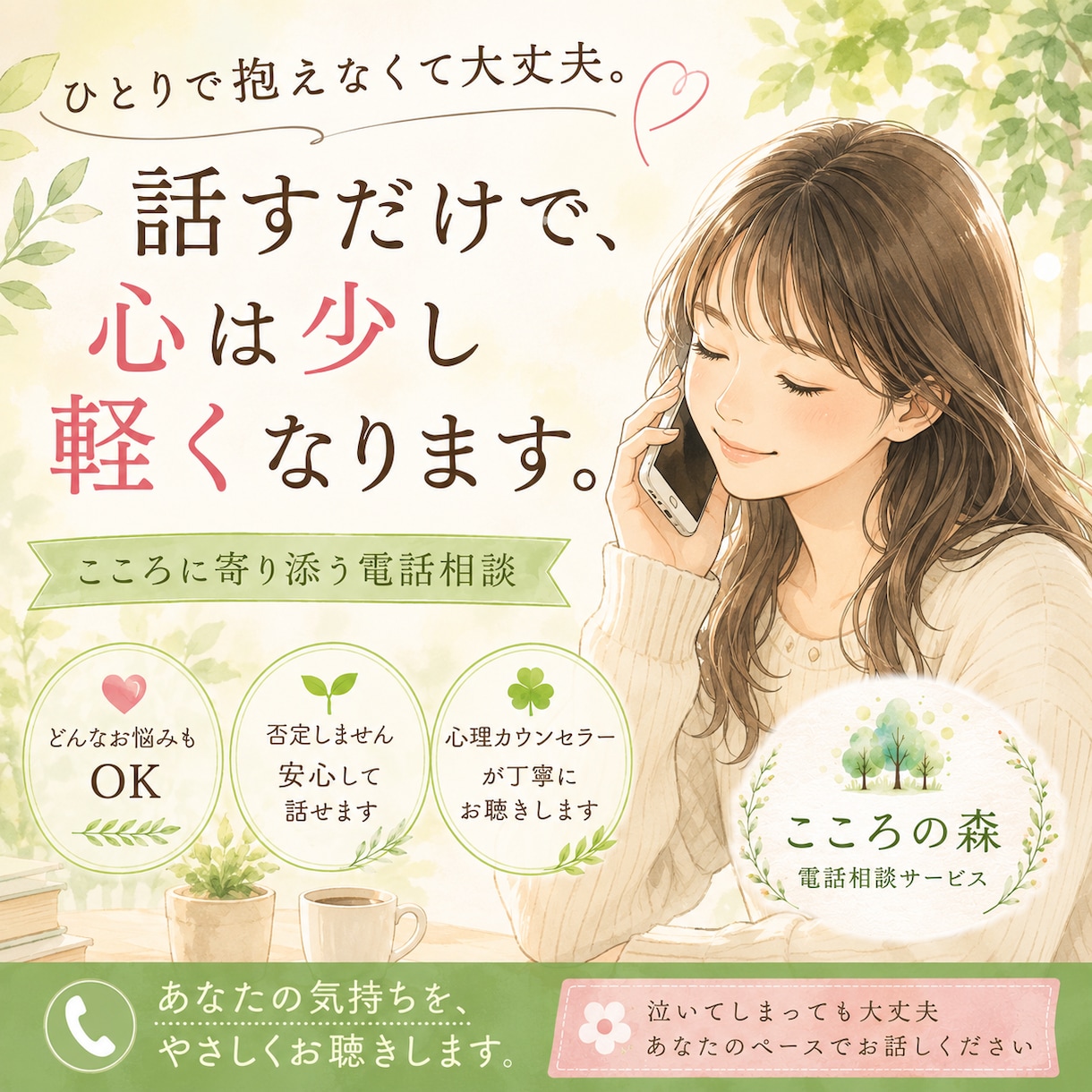 何に悩んでるかわからない・・・丁寧にお話聞きます 現役心理カウンセラーにお任せください イメージ1