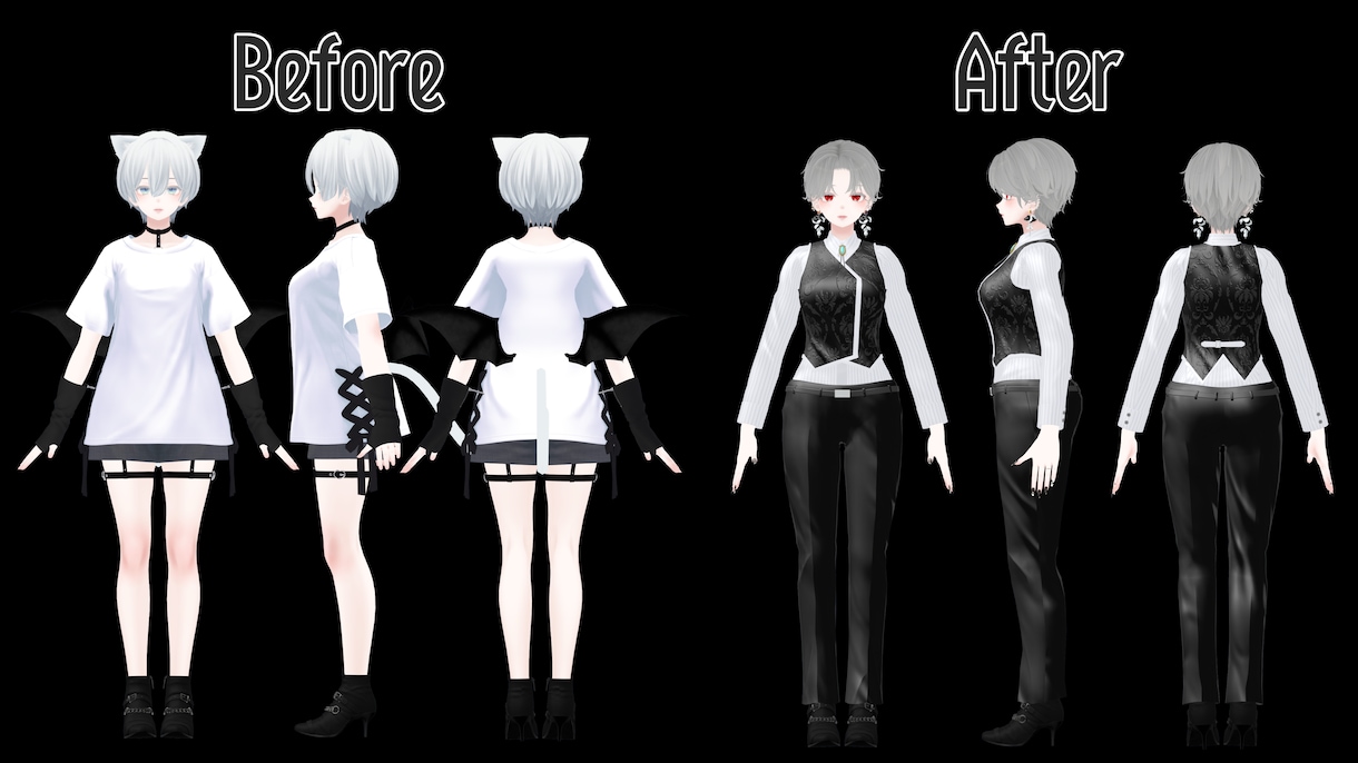 バーチャルキャスト向け改変・VRM化の代行します まずはお気軽にご相談ください。 イメージ3