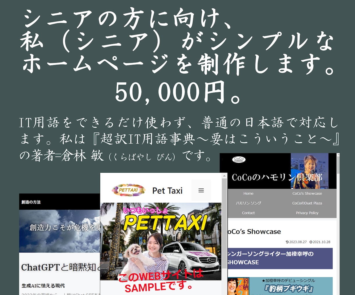 シニアの方に向けシニアがホームページ作成します シニア同士でしかできないコミュニケーションがあります。 イメージ1