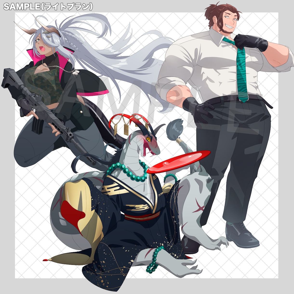 立ち絵アイコンお描きします 人間、ケモノ、その他好みに合わせ、幅広くお描きいたします！ イメージ4
