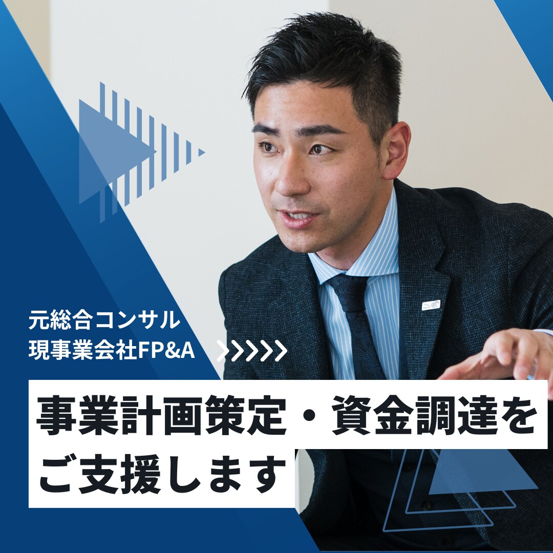 事業計画策定や資金調達をサポートします 元総合コンサル→事業会社FP&Aが手を動かします イメージ1