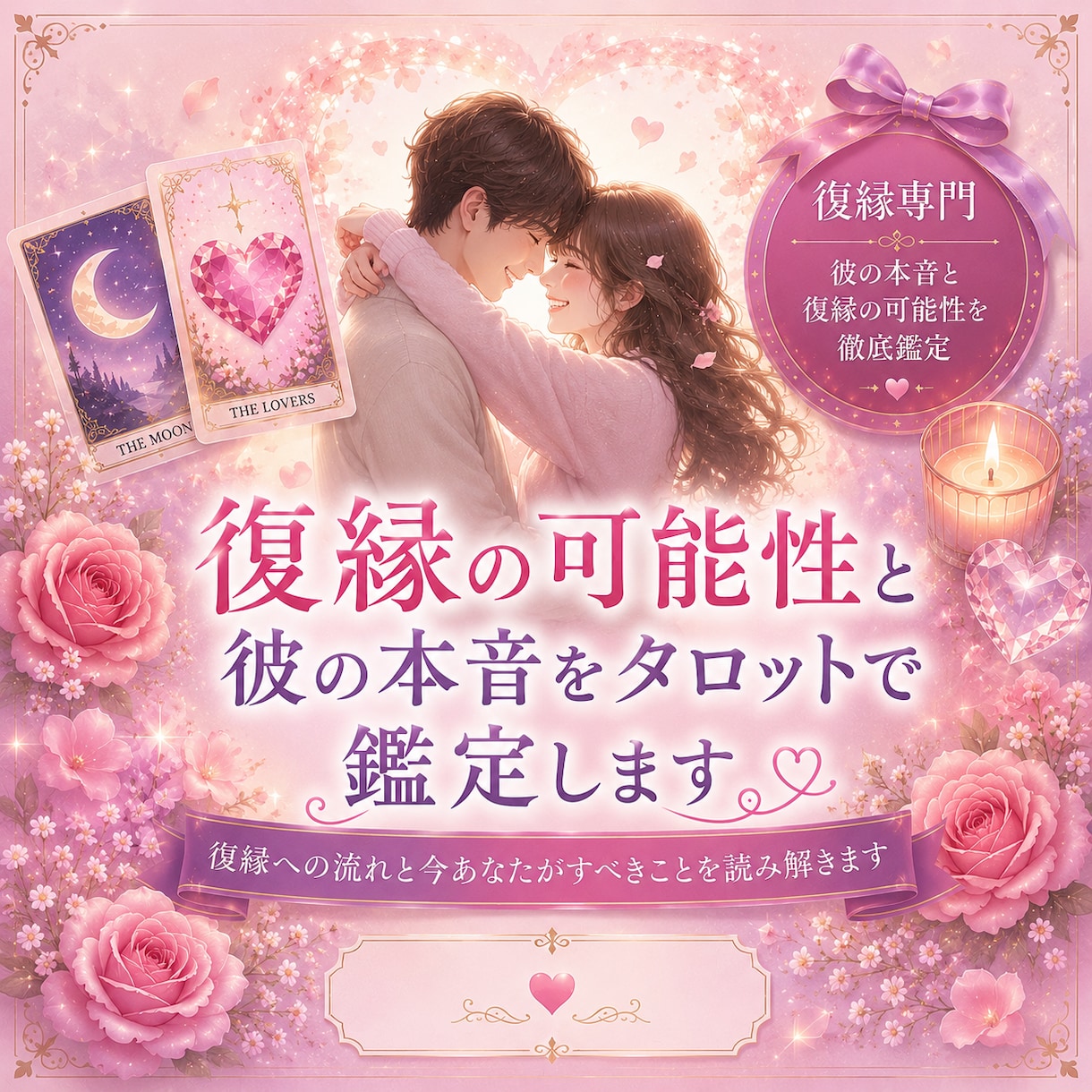復縁までの過程、お相手様の本音を鑑定します 復縁に向けて今あなたがすべきことをタロットで読み解きます。 イメージ1