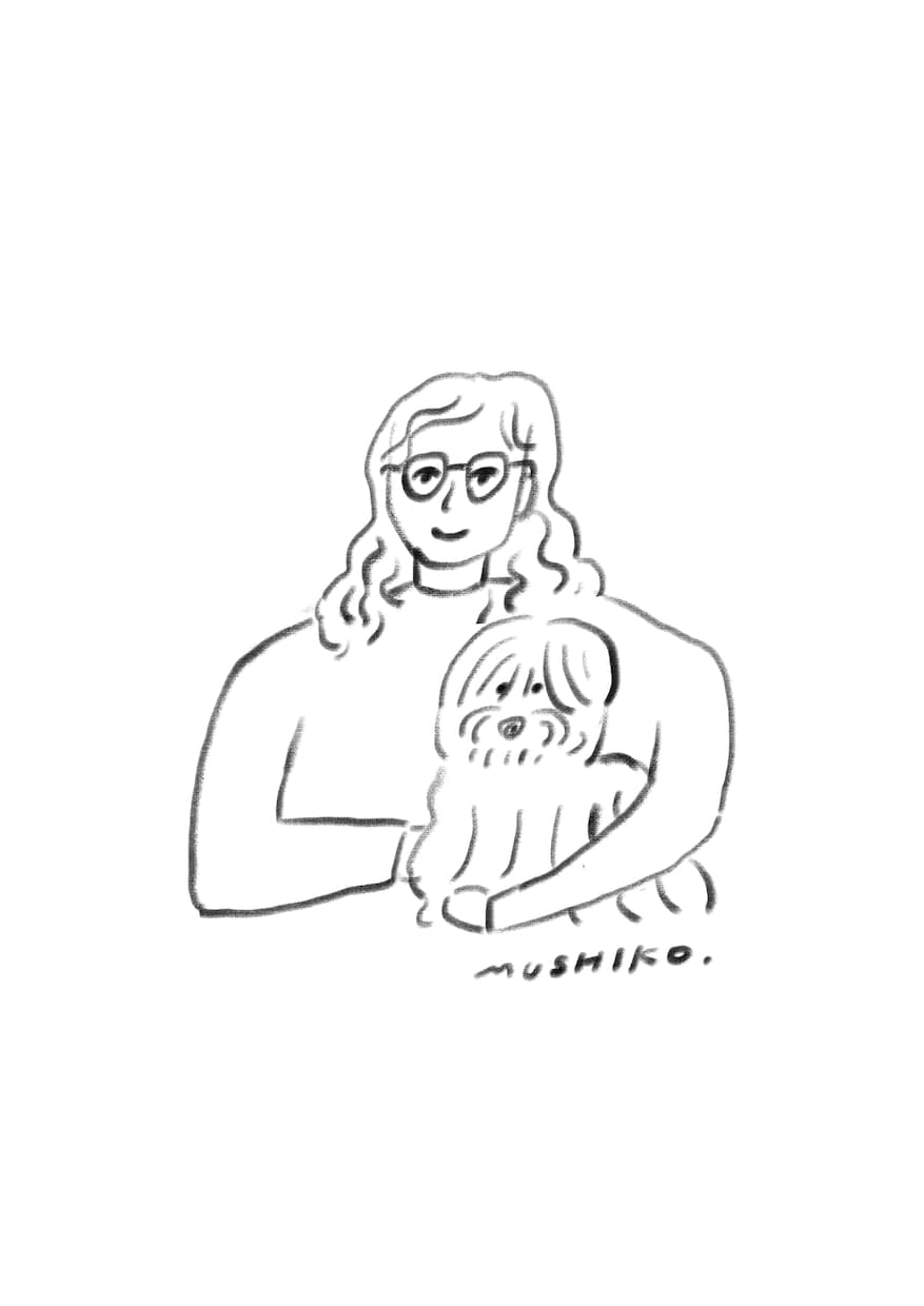 プレゼントにも！愛犬と一緒に似顔絵描きます 人物のみ・わんちゃん一緒でもOK! イメージ2