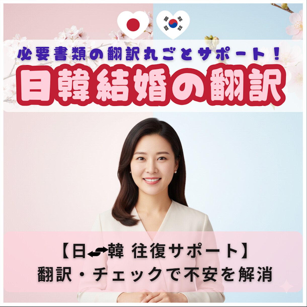 日韓の婚姻書類の翻訳をお手伝いします 日本で入籍？韓国で入籍？どちらからの入籍でも対応可能です。 イメージ1