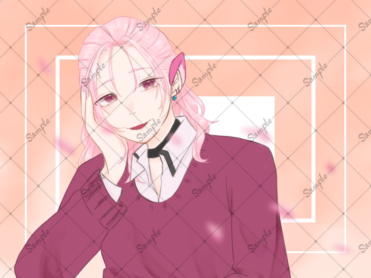 夢絵やSNS用アイコンなどを描きます かわいいふんわりとした絵が得意です イメージ5