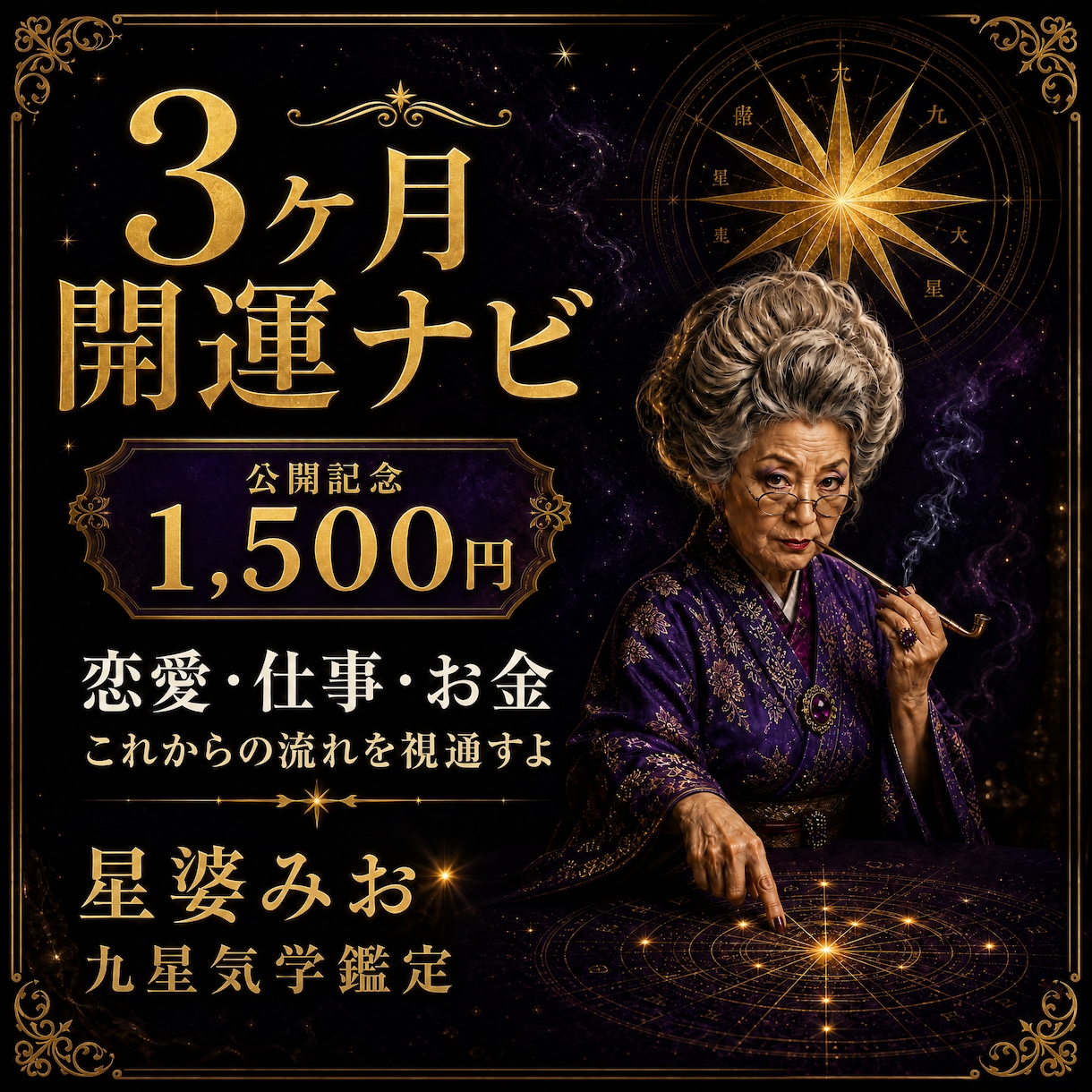 恋愛・仕事・お金の3ヶ月運を九星気学で鑑定します あんた専用15ページの開運鑑定書を届けるよ イメージ1
