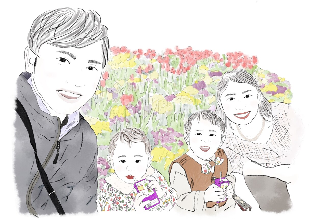 お洒落なオーダーメイド似顔絵イラストを描きます SNSアイコンやプレゼントに！ イメージ4