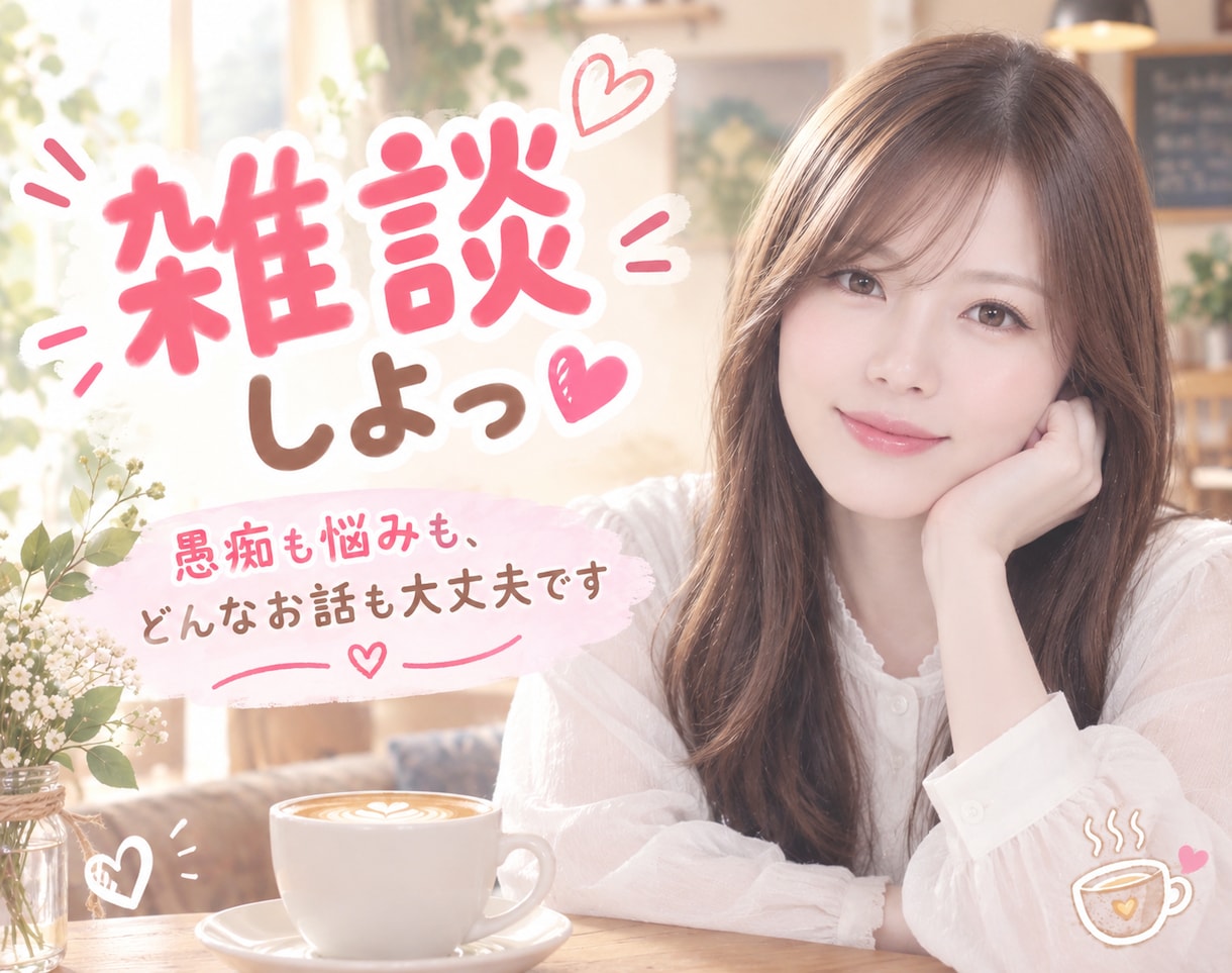 隙間時間にも♡友達みたいに楽しく雑談します 肩の力を抜いて、らく〜に、ゆる〜く話しませんか？ イメージ1