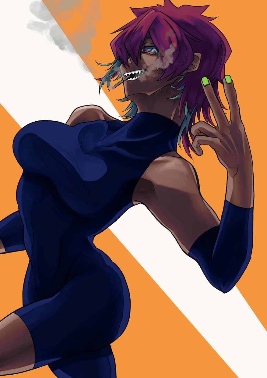 一枚絵キャラクターイラスト制作させて頂きます 他とは少し違う色味とインパクトを。 イメージ4