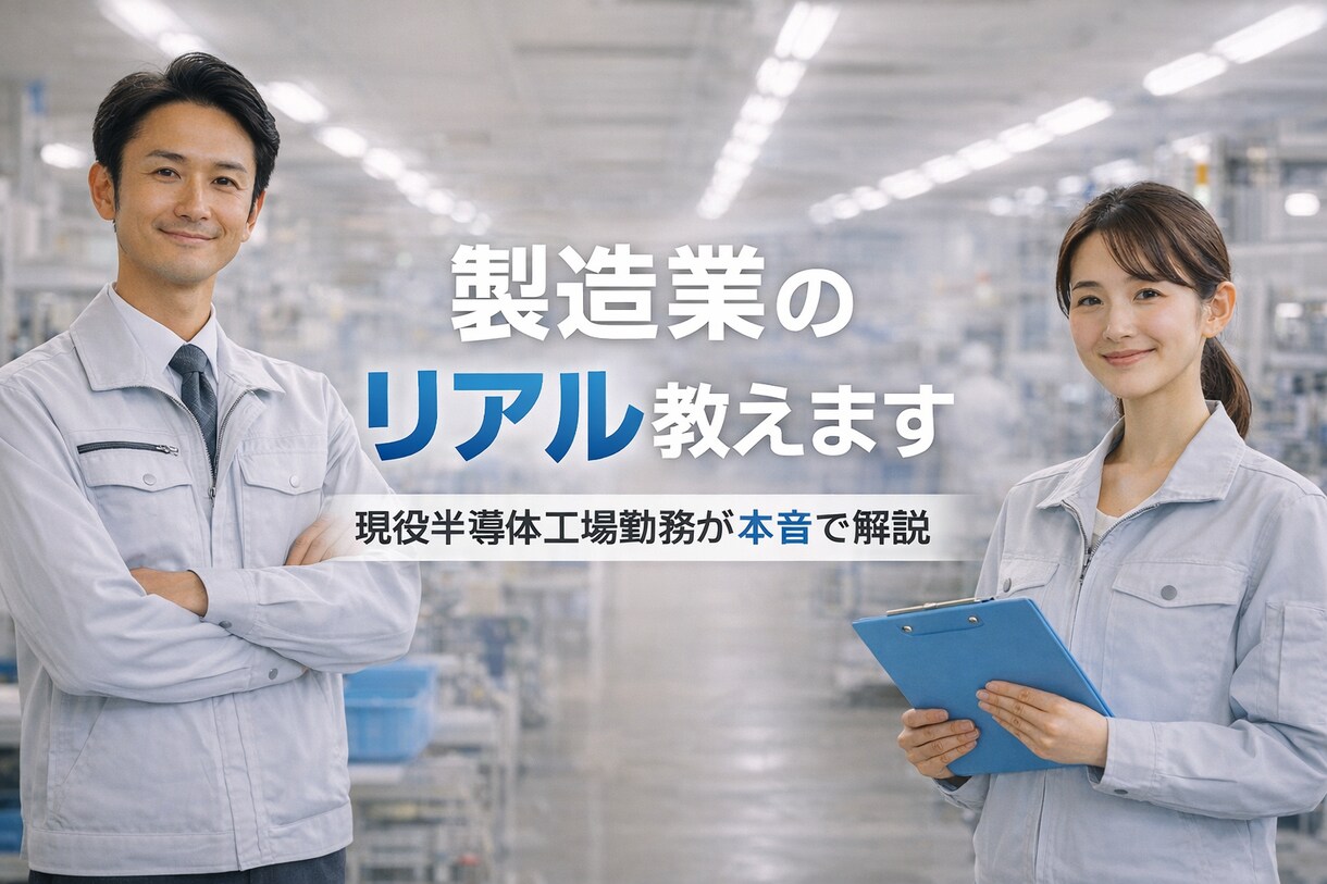 半導体工場のリアルお答えしますます 就職前に製造業の本音を聞けます イメージ1