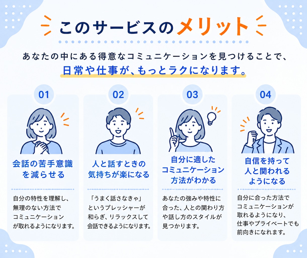 会話が苦手な内向型の悩みに伴走します 話すのが苦手な方へ｜元コミュ障のプロコーチが解決策を考えます イメージ7