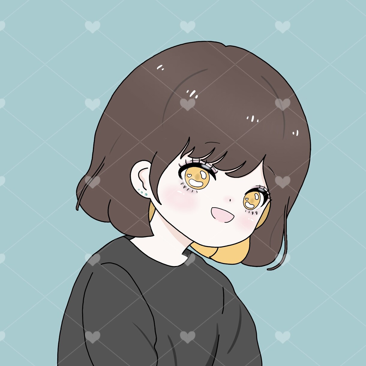 SNSアイコンに使えるイラスト描きます 髪型、髪色、目の色、あなた好みの子を描きます！ イメージ2