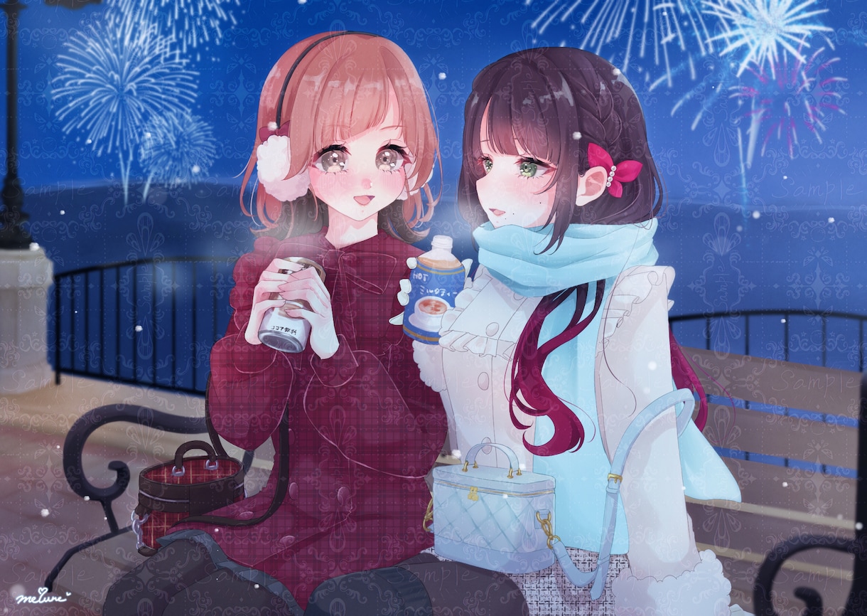 厚塗り風！綺麗で可愛くも大人っぽいイラスト描きます アイコン、サムネイル、一枚絵、夢絵など イメージ1