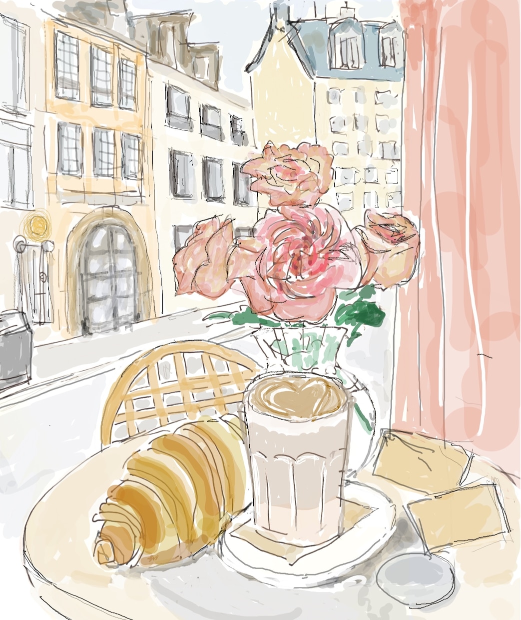お洒落な線画を描きます お店のインテリアや食べ物をお洒落なタッチで線画にします。 イメージ8