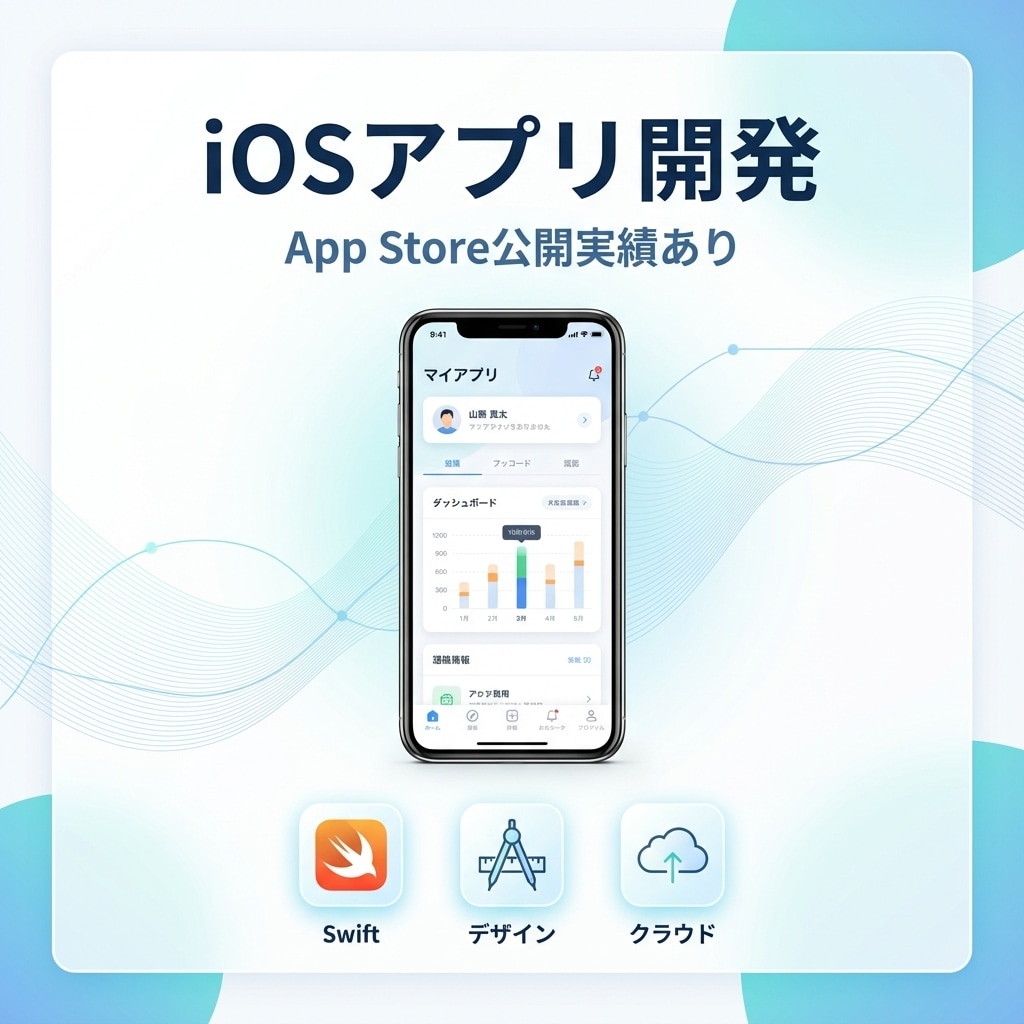 iOSアプリの開発を承ります App Store公開実績あり。設計から公開まで対応可能 イメージ1