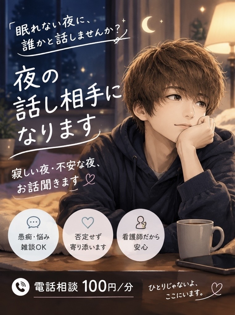 愚痴・雑談なんでもOK！看護師がお話聞きます 現役看護師だから話せること、聞けることあります イメージ2