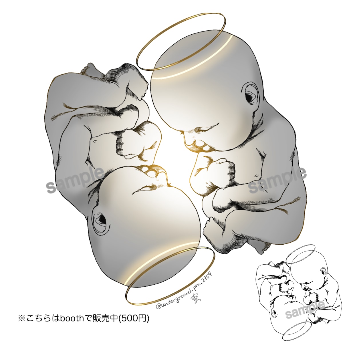 SNSアイコンやタトゥーデザインなど描きます ひと目で残る神秘的な表現で個性を表現しませんか。 イメージ4