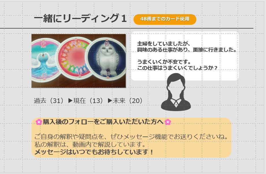 易タロットを習得できるテキストをお譲りします いつでも質問や一緒に占い解釈をするフォローを付けられます イメージ6