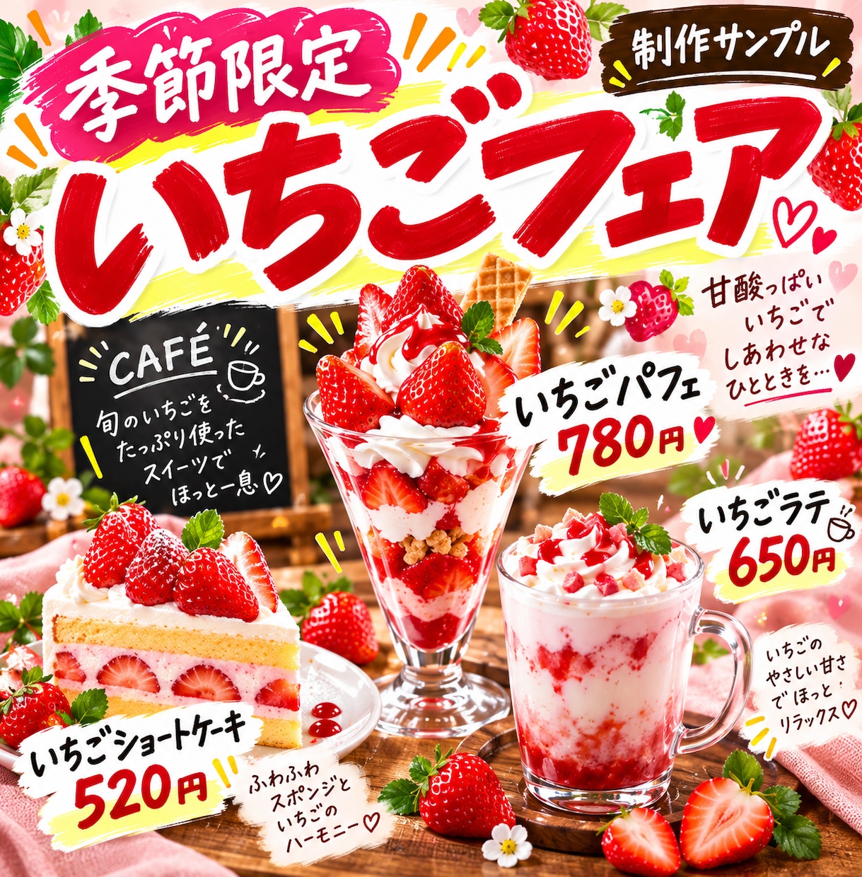飲食店のPOP・店内ポスターを制作します 忙しいお店のPOP作りをお手伝い！おすすめを魅力的に イメージ3