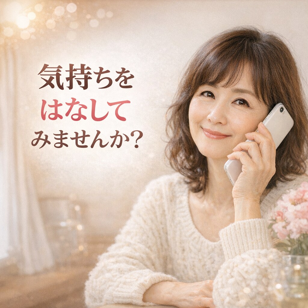 もう一人で頑張らなくていい。優しくお話聞きます 誰にも相談できないモヤモヤ、お話してスッキリしませんか？ イメージ1