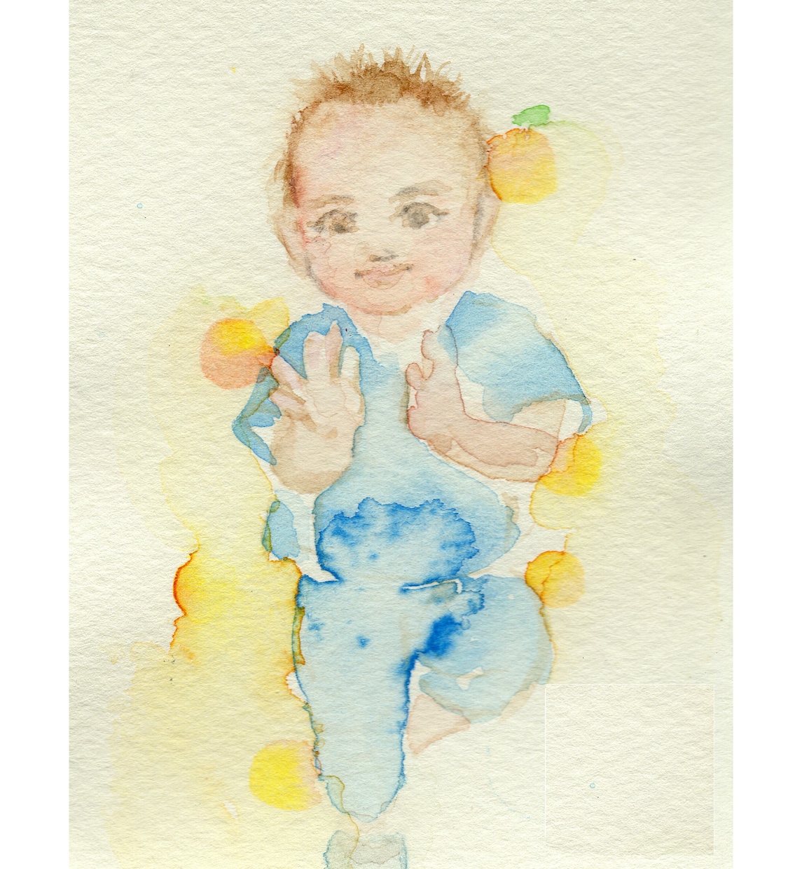 手描きで優しい水彩の似顔絵、描きます お祝いに、贈り物に、心をこめて丁寧に仕上げます。 イメージ8