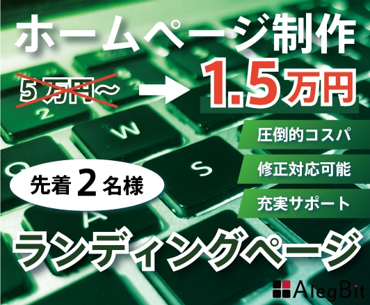 初心者安心！お手軽にランディングページを制作します 先着2名様1.5万円！1ページのLPを迅速・高品質に制作 イメージ1