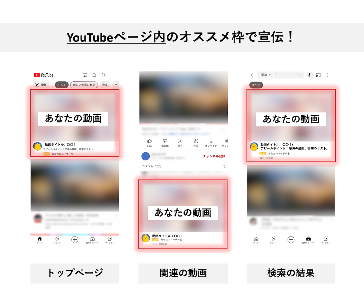 VTuber に特化！公式のオススメ枠で宣伝します 「バーチャルYouTuber」好きだけにあなたの動画をPR！ イメージ2