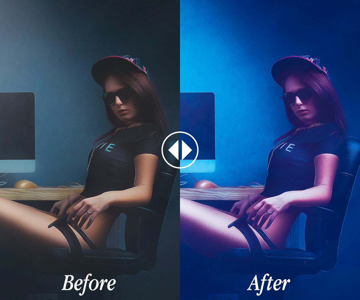 普通の写真からネオン画像に★画像のカラー調整します ネオンカラー、ネオンライト、サイバーパンク系のカラー加工 イメージ7