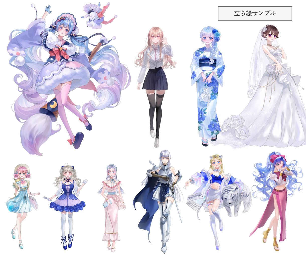 キラキラかわいい透明感溢れるイラスト描きます グッズや配信・ゲーム等様々な用途に合わせて制作します！ イメージ8