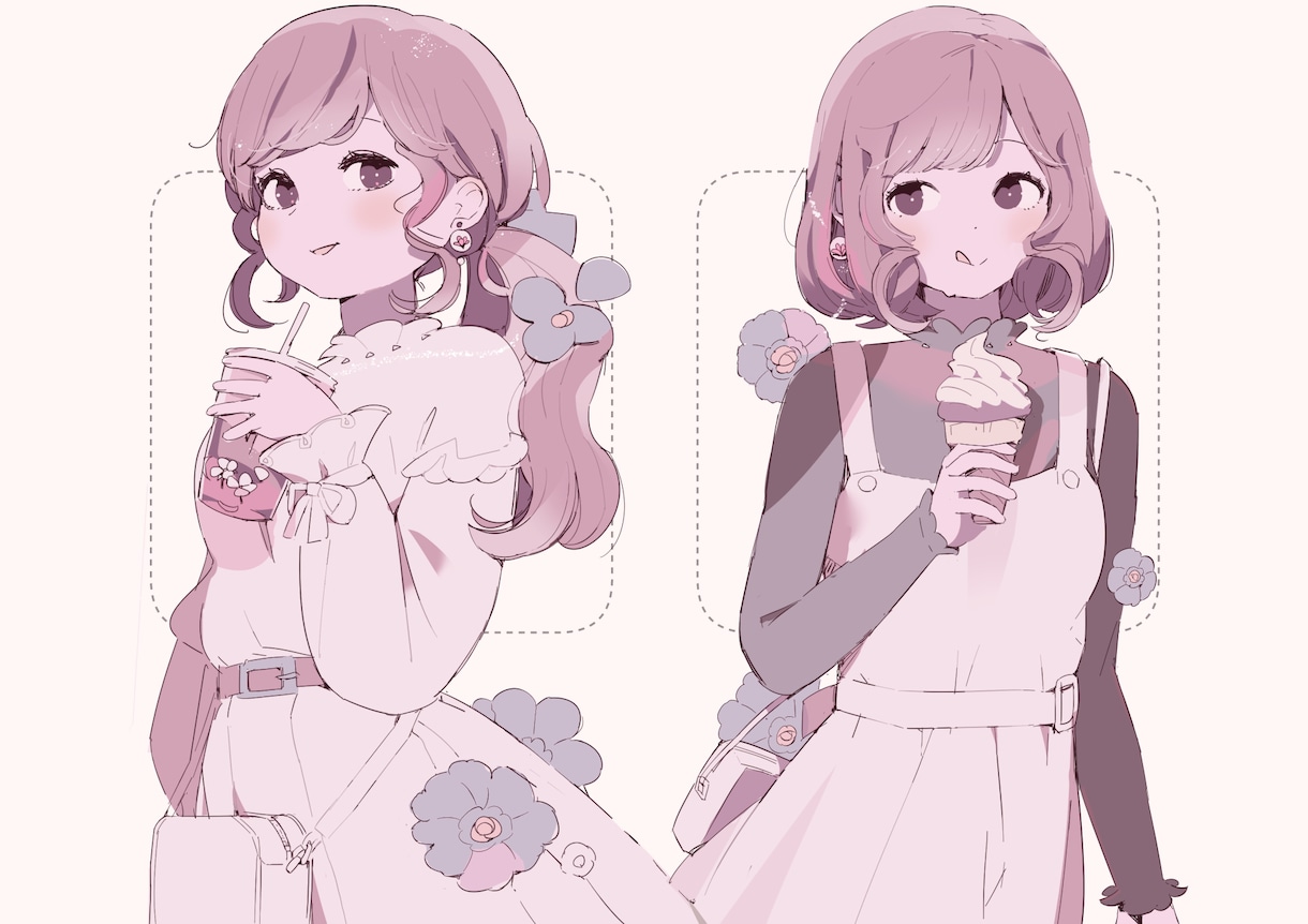 等身イラストをお描きします 4～7頭身くらいの女の子のイラストを描きます イメージ3