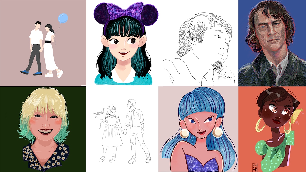 即日対応可能！暖かい似顔絵お描きします 贈り物、SNSアイコンにぴったりのおしゃれかわいい似顔絵！ イメージ2
