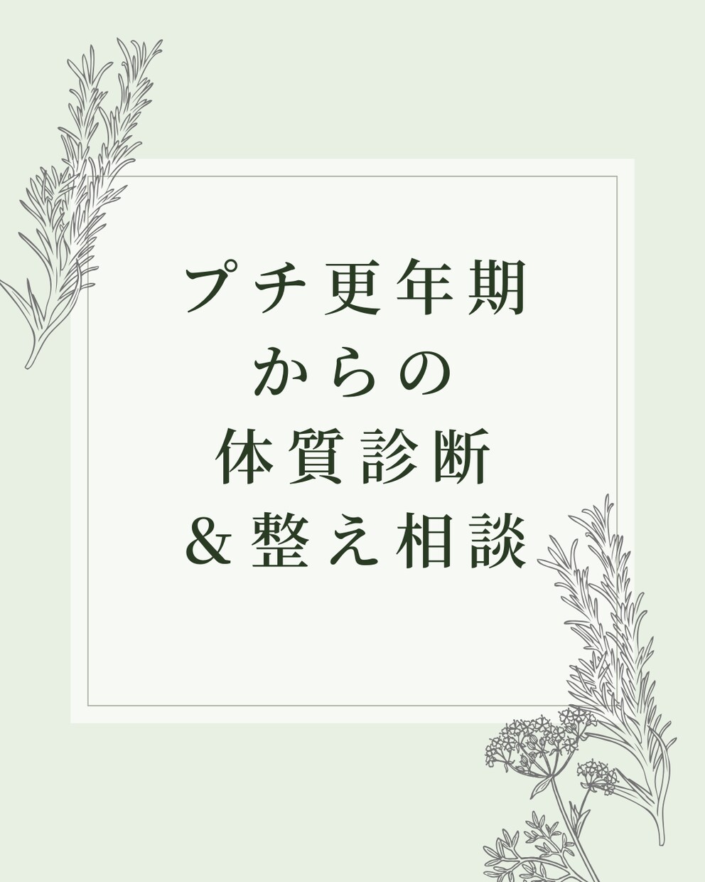 プチ更年期からの体質診断＆整え相談お受けします 自然療法・分子栄養学・ボディケアから整えるアドバイス イメージ1