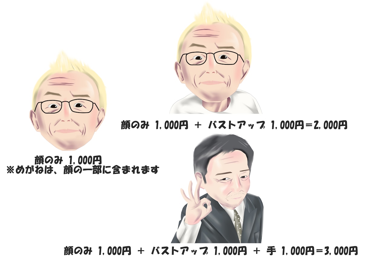 素敵な似顔絵お描きします そっくり似顔絵で注目度アップ！ イメージ2
