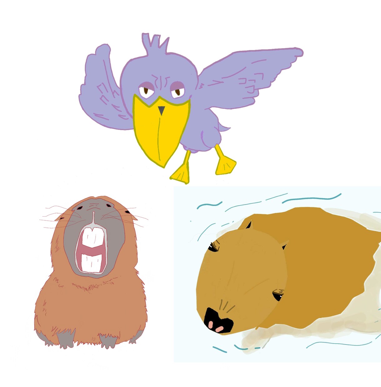 ゆるくてかわいい動物・生き物イラストを描きます 見てるだけで、なんかいい気持ち。 イメージ1