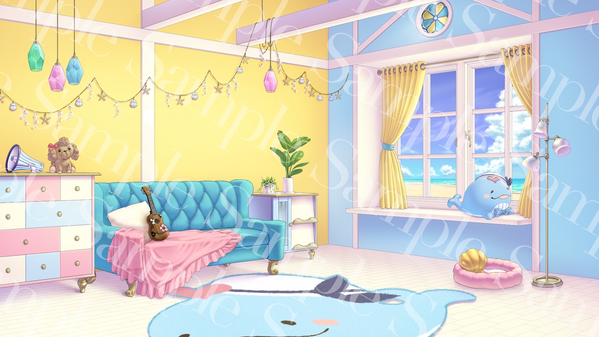 家具無制限◎Vtuber向けお部屋･背景制作します ヒアリングを大切にプロ仕様の高品質オリジナル背景を制作します イメージ3