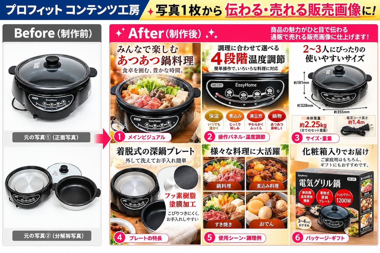 通販のプロが売れる販売画像3点3,000円作ります 商品写真を仕様を送るだけ！アイディアの丸投げもOK！ イメージ5