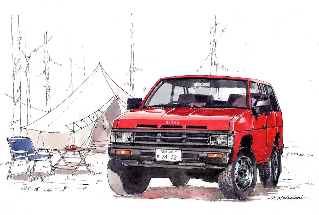レトロな車描きます 昔懐かしい国産車を手描きで描きます。 イメージ4