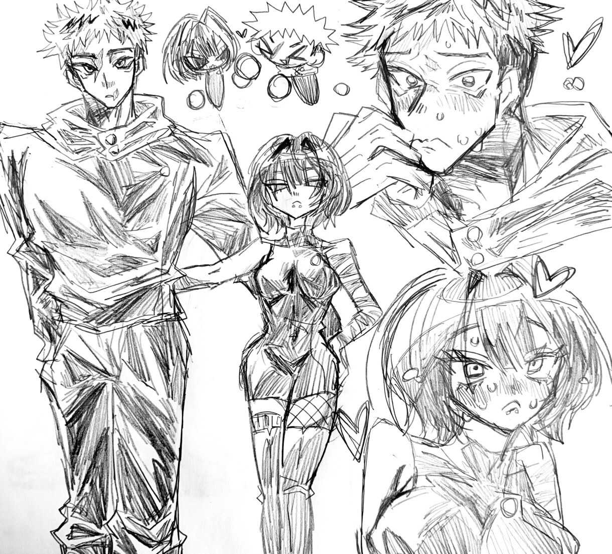 夢絵中心にモノクロや単色イラストを描きます 可愛さとかっこよさを取り入れた詰め込みイラスト イメージ5