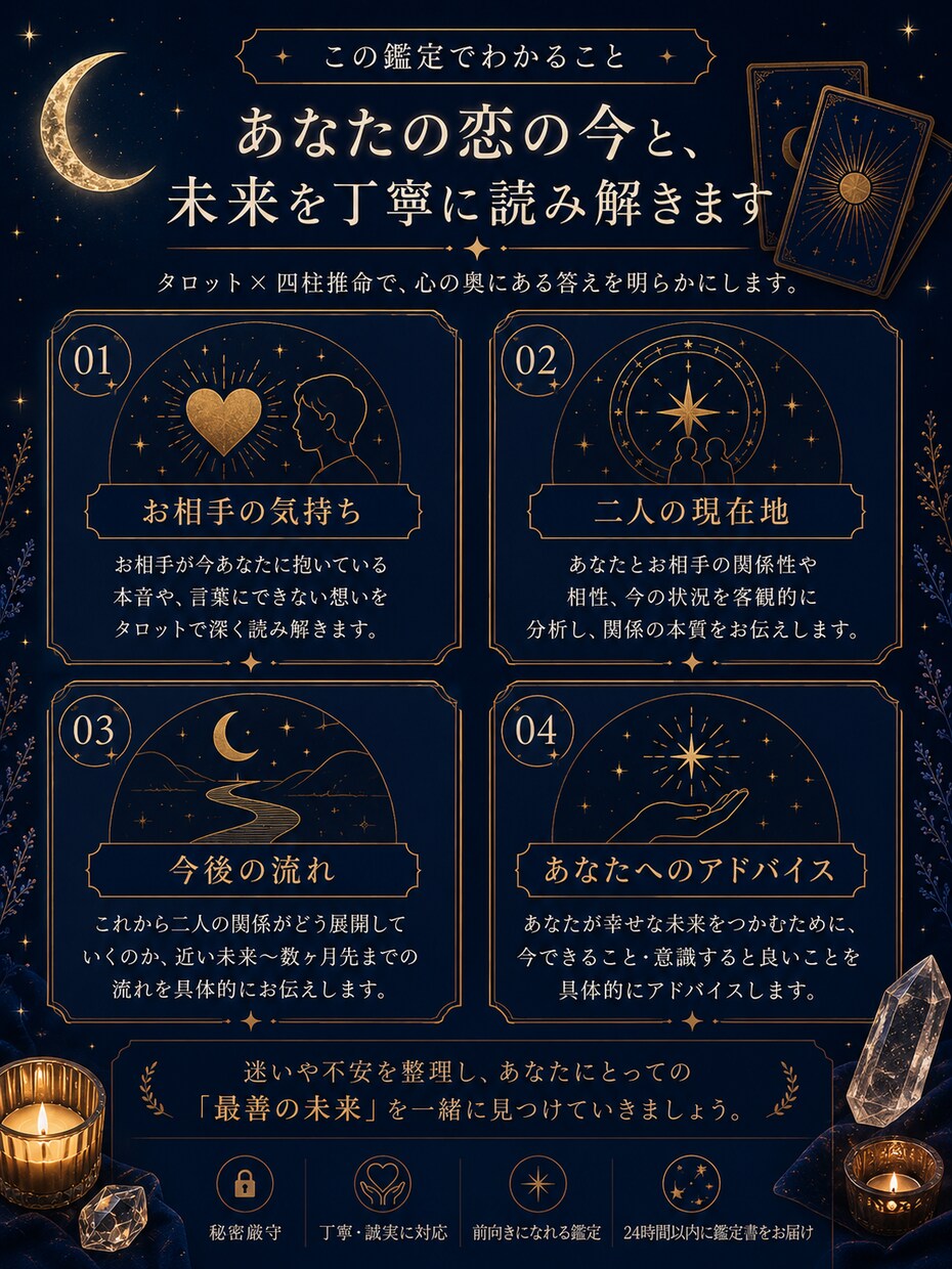 あの人のトリセツ タロット×四柱推命で作ります あの人のこと、本当に分かってる?トリセツ作成 イメージ4
