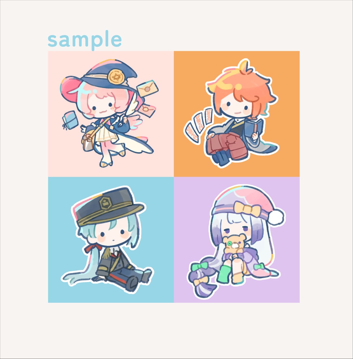 ほっこりかわいい♪ミニキャライラストを作成します SNSやブログ用アイコン、挿絵にも イメージ5