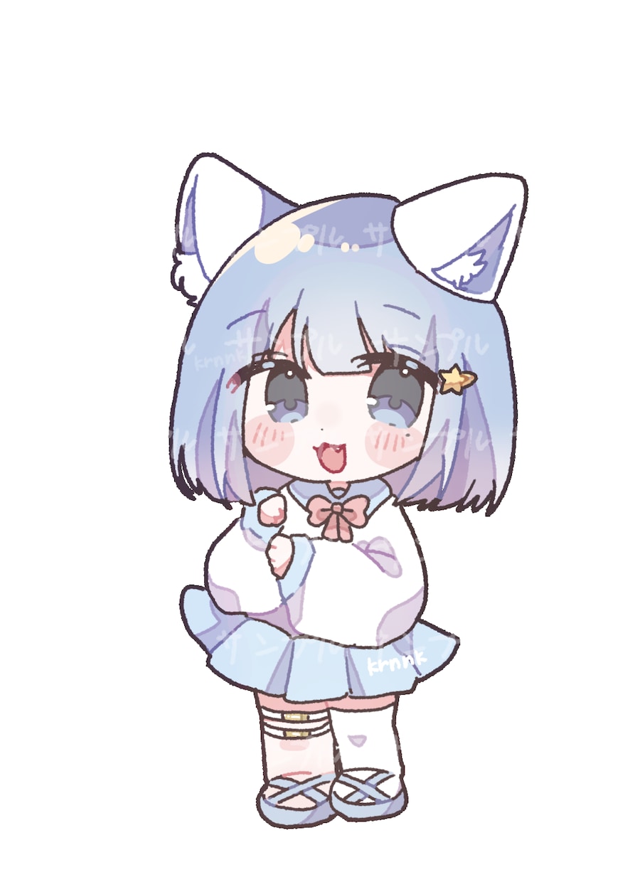 可愛いミニキャライラストを作成します 目が大きめの可愛らしいイラストを作成します! イメージ1