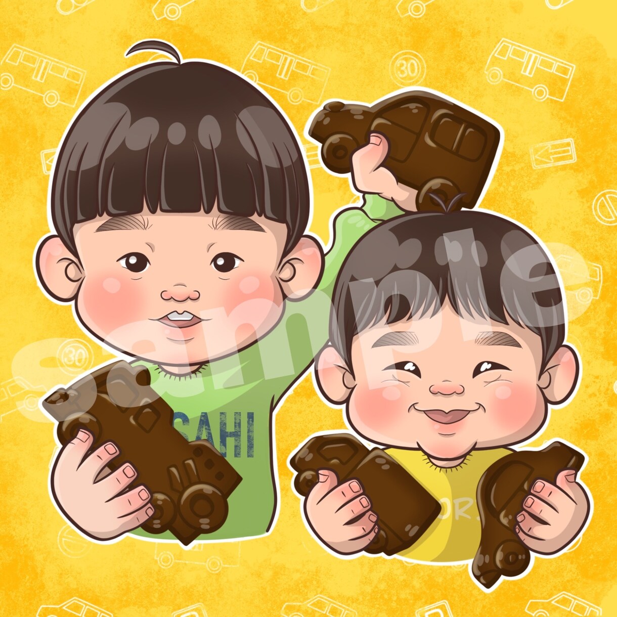 プレゼント用【大きいサイズ】可愛い似顔絵描きます 大切な人へのプレゼントにオリジナルイラストはいかがですか？ イメージ6