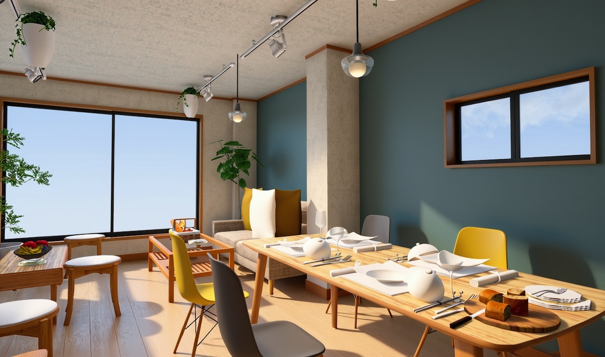 建物の内観パース作成します 間取りのイメージが分からない…３Dパースですっきりしましょう イメージ1