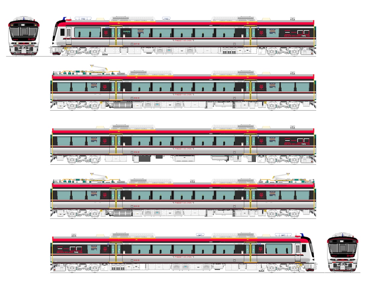 架空鉄道の車両イラスト(前面・側面)を描きます 架空鉄道の車両のイラストを描きます イメージ3
