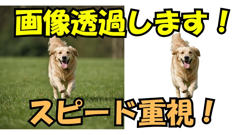 画像を透過いたします スピード重視！即日対応いたします。 イメージ1